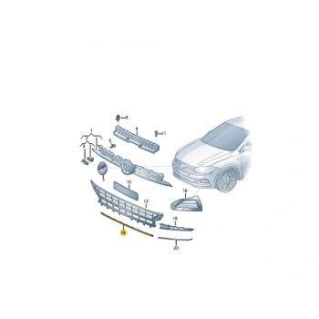 Volkswagen Polo (2021 Yılında Çıkan Kasa) Ön Sis Lambası Kapağı Nikelaj (Oem No: 2G08531012Zz)