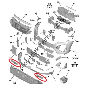 Peugeot 2008 (2023 Yılında Çıkan Kasa) Ön Tampon Muhafaza Braketi Set (Oem No: 1689809880)