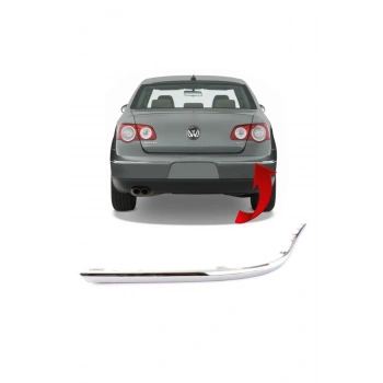 Volkswagen Passat (2005 Yılında Çıkan Kasa) Arka Tampon Kuşağı Nikelaj Sedan Sağ (Oem No: 3C5807460A)
