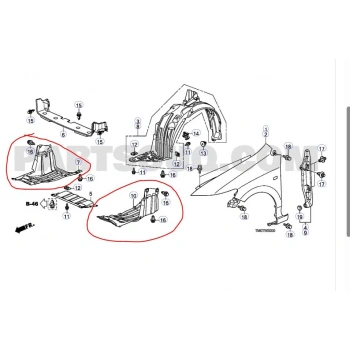 Honda City 2009-2011 Karter Muhafazası Takım (2 Parça) (Oem No: 74111-Tm0-000)