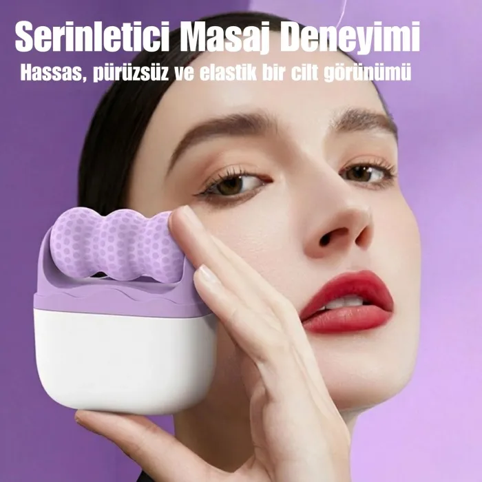 Gudli Ice Face Roller Çift Başlı Buzlu Yüz Masaj Aleti Canlandırıcı Sıkılaştırıcı