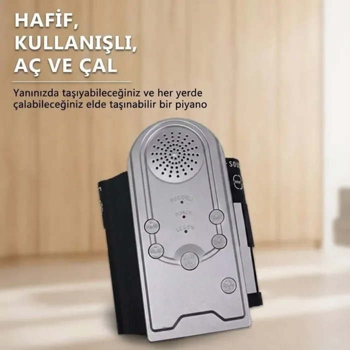 Gudli 49 Tuşlu Katlanabilir Slikon Piyano Taşınabilir, Hafif ve Çok Fonksiyonlu Dijital Piyano