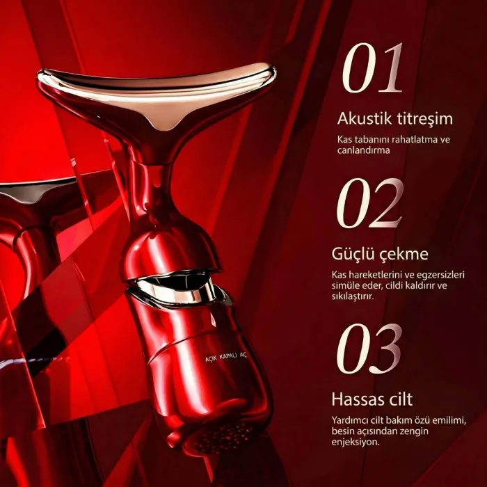 Gudli 3’ü 1 Arada Akıllı Yüz, Boyun ve Göz Masaj Aleti