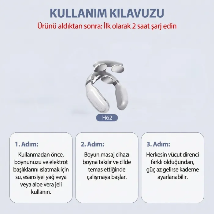 Gudli H62 Akıllı Boyun, Sırt ve Omuz Masaj Aleti TENS ve EMS Teknolojili