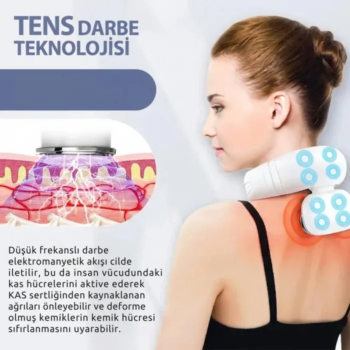 Gudli H62 Akıllı Boyun, Sırt ve Omuz Masaj Aleti TENS ve EMS Teknolojili