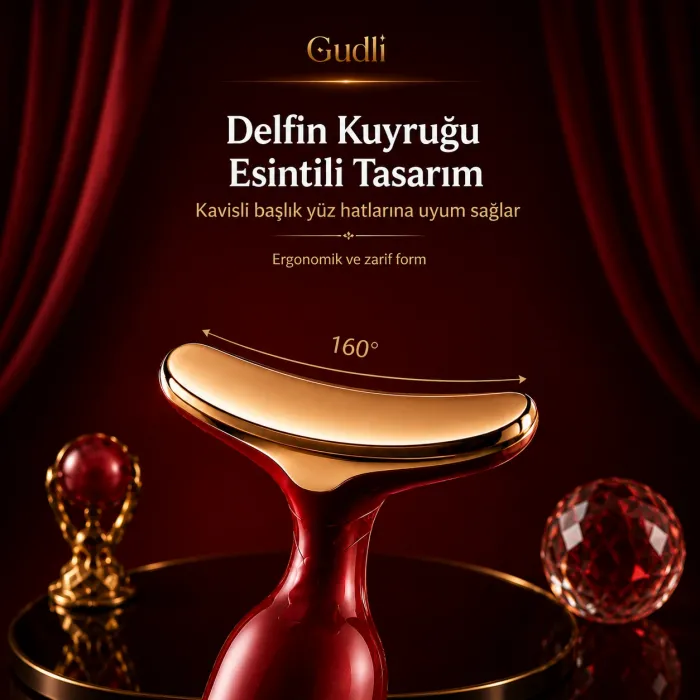 Gudli 3’ü 1 Arada Akıllı Yüz, Boyun ve Göz Masaj Aleti