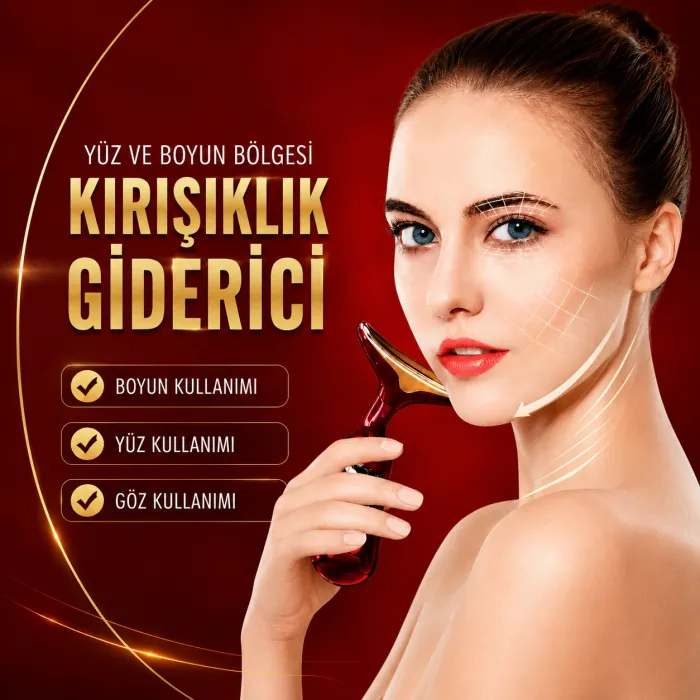 Gudli 3’ü 1 Arada Akıllı Yüz, Boyun ve Göz Masaj Aleti