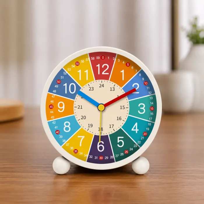 Gudli Çocuklar İçin Sessiz Analog Çalar Saat Zaman Öğretici