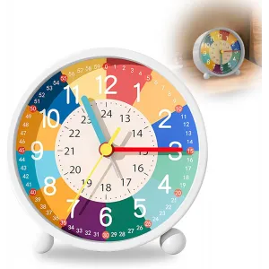 Gudli Çocuklar İçin Sessiz Analog Çalar Saat Zaman Öğretici