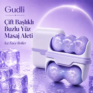 Gudli Ice Face Roller Çift Başlı Buzlu Yüz Masaj Aleti Canlandırıcı Sıkılaştırıcı