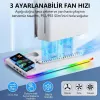 Gudli PS5 Soğutmalı Dikey Stand RGB Işıklı Dual Controller Şarj İstasyonu