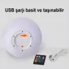 Gudli Modern RGB 25cm Küre Zemin Lambası Uzaktan Kumandalı IP66 İç Dış Mekan Aydınlatma