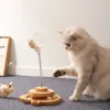 Gudli Kedi Oyuncağı Çift Katmanlı Döner Tabla Zeka Geliştirici Ödüllü Mama Oyunu