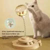 Gudli Kedi Oyuncağı Çift Katmanlı Döner Tabla Zeka Geliştirici Ödüllü Mama Oyunu