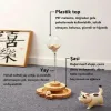 Gudli Kedi Oyuncağı Çift Katmanlı Döner Tabla Zeka Geliştirici Ödüllü Mama Oyunu