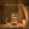 Gudli LED Işıklı Yazı Çizim Panosu USBli, Silinebilir, Dekoratif Gece Lambası