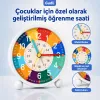 Gudli Çocuklar İçin Sessiz Analog Çalar Saat Zaman Öğretici