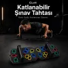 Gudli Katlanabilir Renk Kodlu Şınav Tahtası Çok Amaçlı Üst Vücut Antrenman Aleti