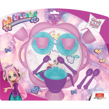 Prenses&Unicorn Tepsili Çay Seti 16 Parça 32 cm