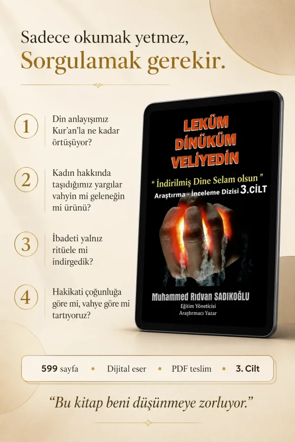 LEKÜM DİNİKÜM VELİYEDİN 3. Cilt (Dijital)