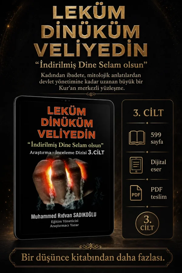 LEKÜM DİNİKÜM VELİYEDİN 3. Cilt (Dijital)