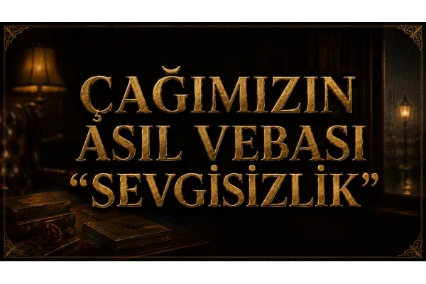 ÇAĞIMIZIN ASIL VEBASI “SEVGİSİZLİK”