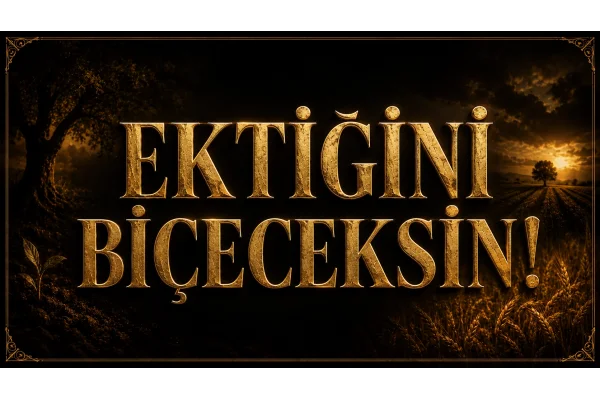 EKTİĞİNİ BİÇECEKSİN!