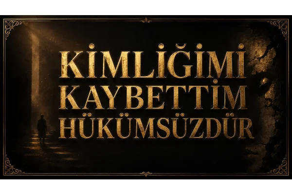 KİMLİĞİMİ KAYBETTİM HÜKÜMSÜZDÜR