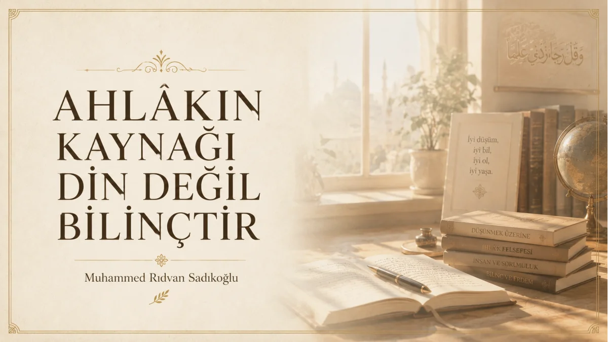 AHLÂKIN KAYNAĞI DİN DEĞİL BİLİNÇTİR
