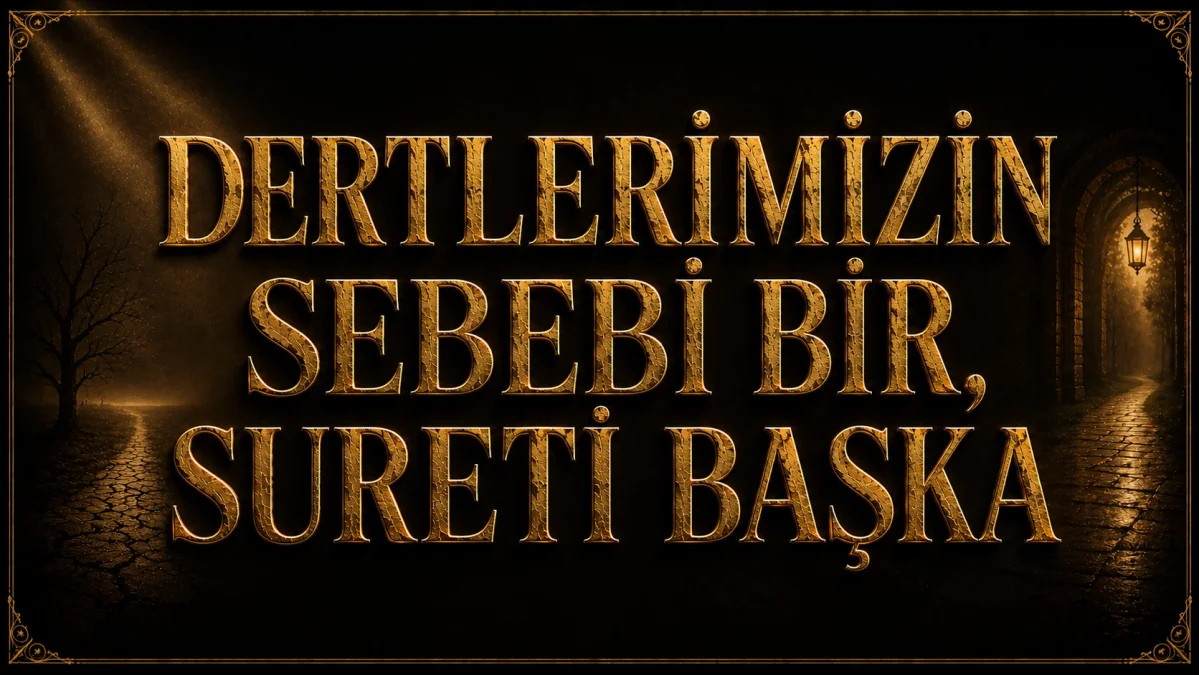 DERTLERİMİZİN SEBEBİ BİR, SURETİ BAŞKA
