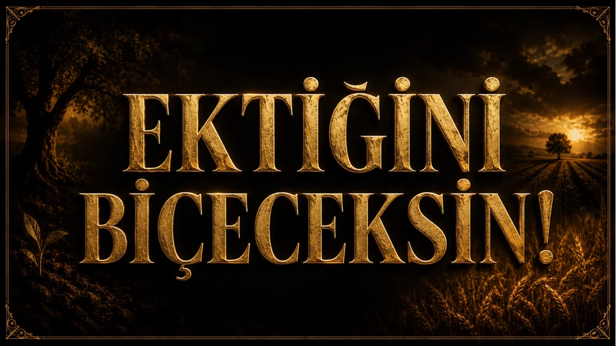 EKTİĞİNİ BİÇECEKSİN!
