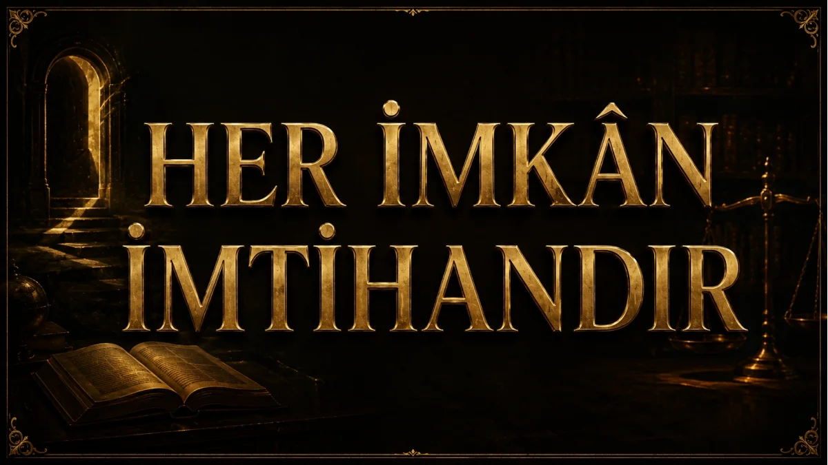 HER İMKÂN İMTİHANDIR