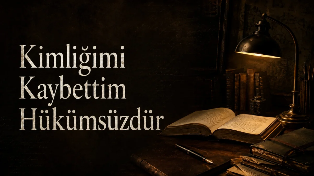 Kimliğimi Kaybettim Hükümsüzdür