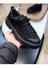 Siyah nubuk sneakers 3044