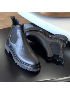 Siyah Deri Bot 100-012