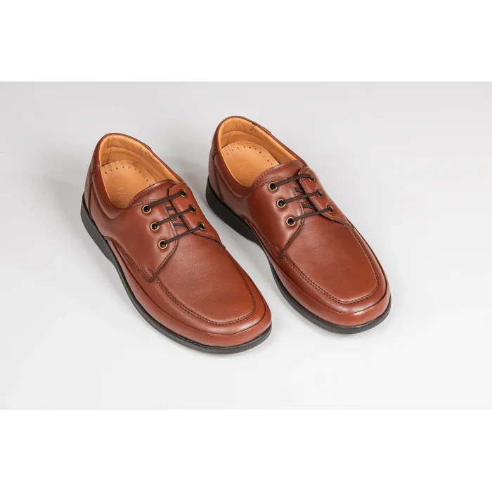 Erkek Anatomik Konfor Ayakkabısı Geniş Kalıp-504 - KOYU TABA