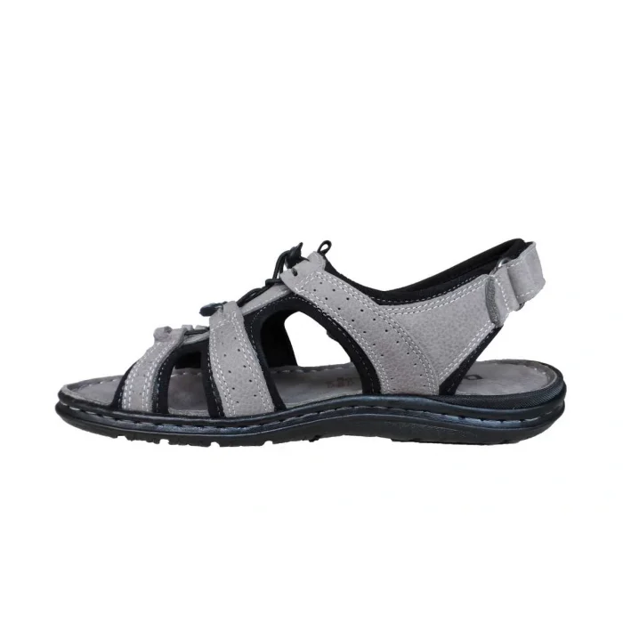 Erkek Deri Sandalet 024-0044 - GRİ