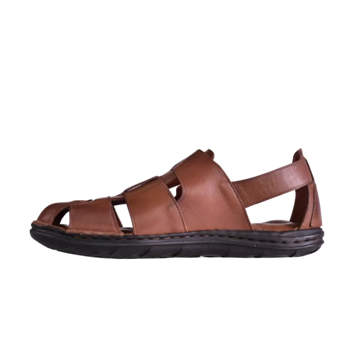 Erkek Deri Sandalet 011-0023 - KAHVE