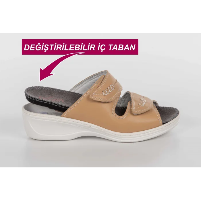 Kadın Anatomik Konfor Terliği 301 - KUM BEJİ