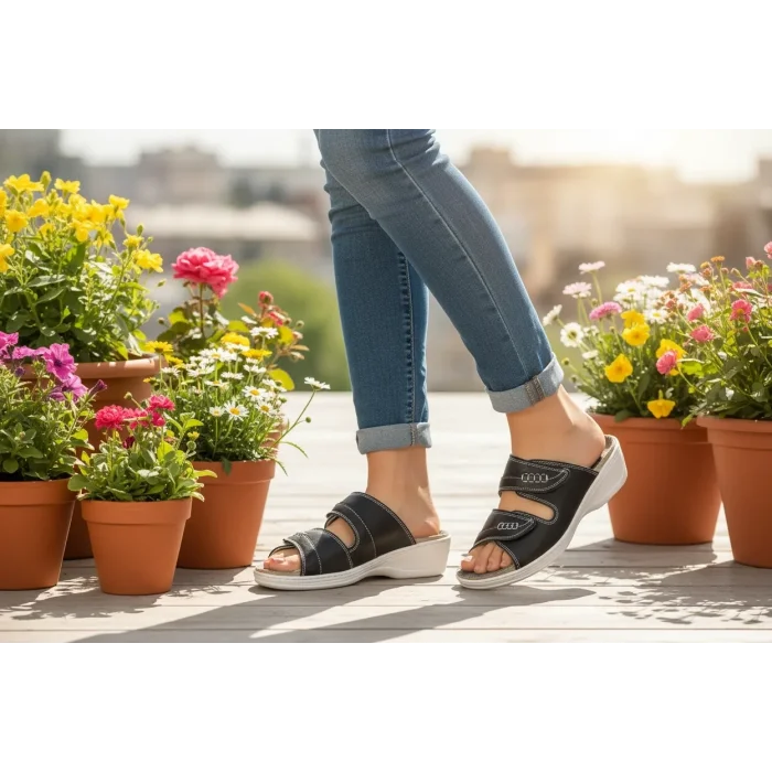 Kadın Anatomik Konfor Terliği 301 - SİYAH