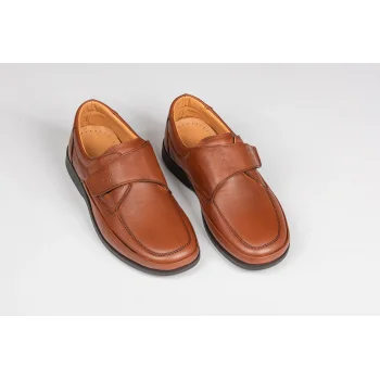 Erkek Anatomik Konfor Ayakkabısı Geniş Kalıp--503 - KOYU TABA