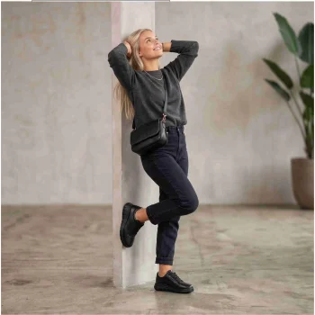 Kadın Anatomik Spor Ayakkabı 036-0002 - SİYAH