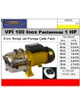 Vortex VPİ 100 inox s/s 304 1Hp 220v Paslanmaz Gövde Çelik Fanlı Jet Su Pompa