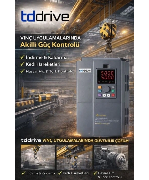 Tddrive TD900-2S0015G-220V 1.5KW 7.5A A.C Motor Sürücüsü