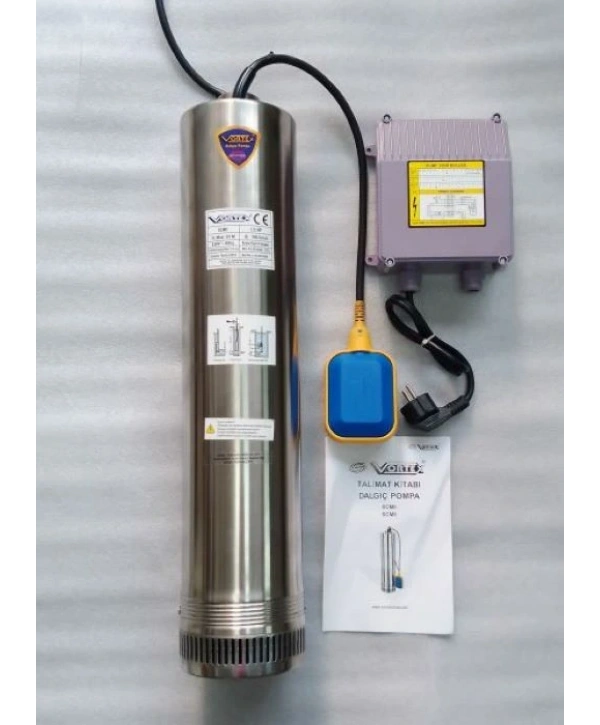 Vortex SCM 8 2HP Çelik Gövdeli Keson Kuyu Dalgıç Pompası