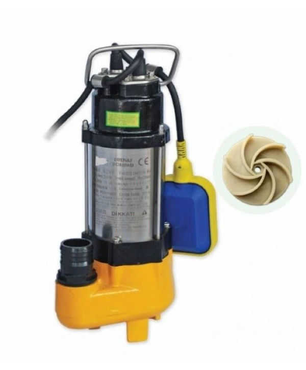 Vortex VX-35 M 0.35HP 220V Açık Fanlı Pis Su Foseptik Dalgıç Pompası