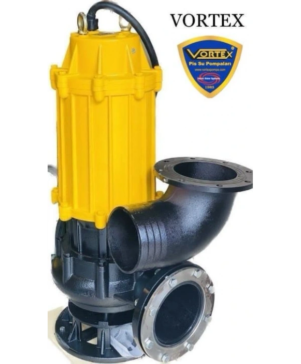 Vortex W750 B 380V 10HP 6 Açık Fanlı Foseptik Pis Su Dalgıç Pompası