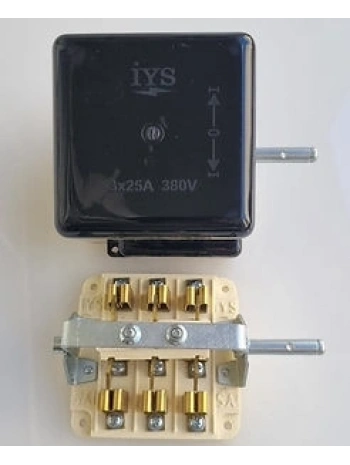 İnşaat Asansörü Şalteri ( 9 kontaklı Enversör Sağ-Sol Şalter )