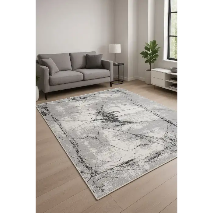 Blghome Mermer Desen Modern Halı Dekoratif Kilim