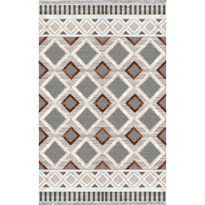 Kazayağı Detay Baklava Desen Dekoratif Kilim Modern Halı
